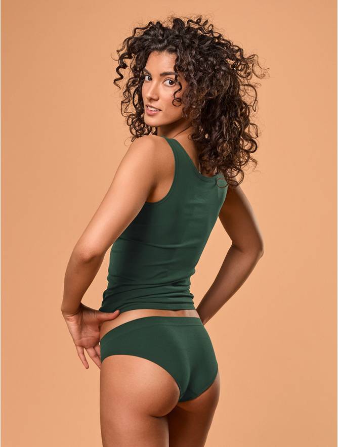 Luigi di Focenza SLIP DONNA VITA ALTA VERDE SCURO Solo un giorno rimasto