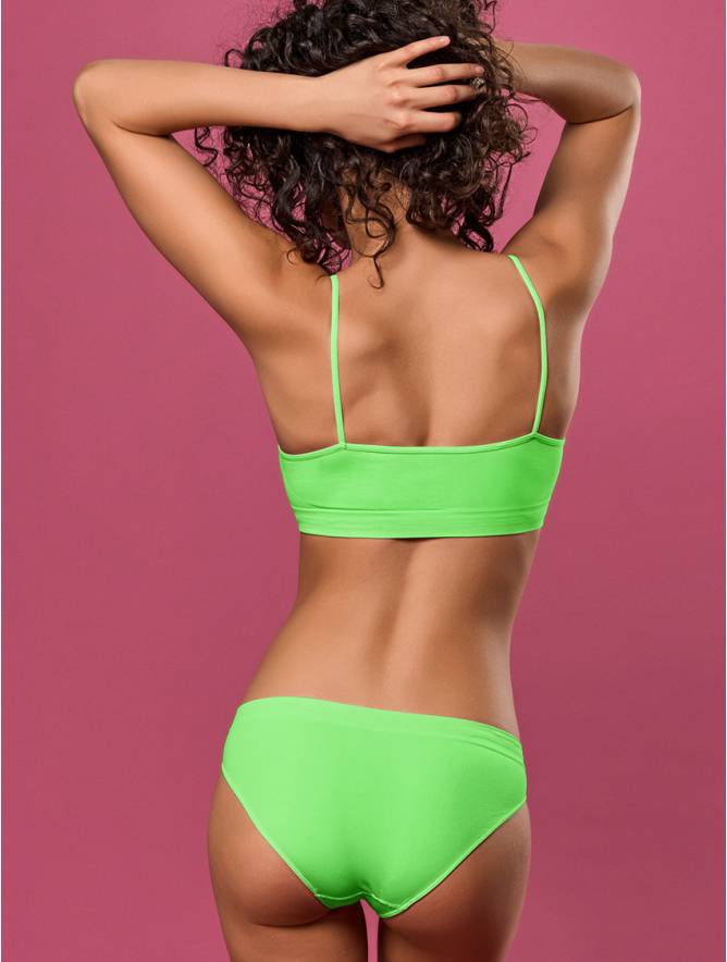 Luigi di Focenza SLIP DONNA VITA ALTA VERDE FLUO' Saldi Di Fabbrica