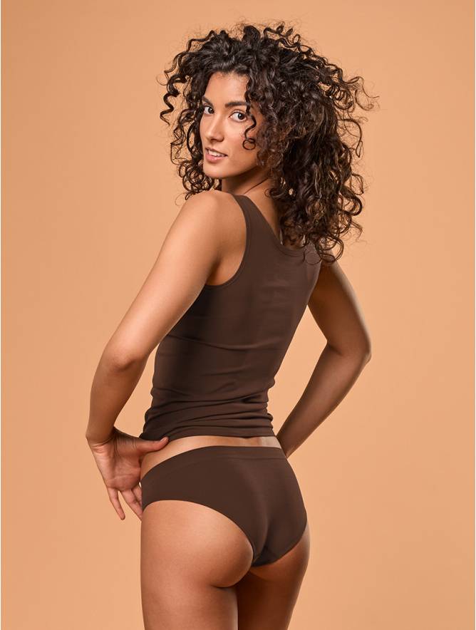 Luigi di Focenza SLIP DONNA VITA ALTA CIOCCOLATO Pezzi Unici