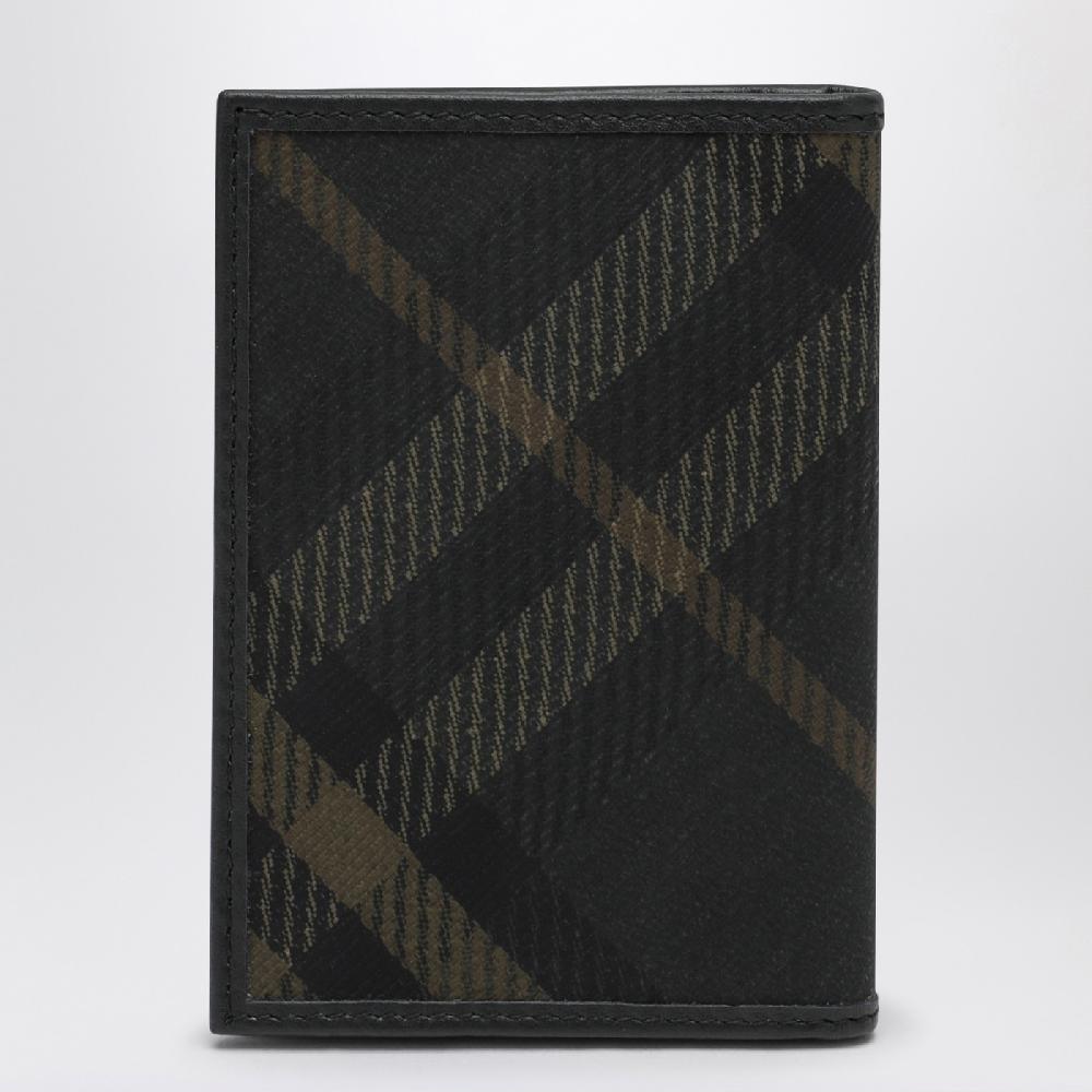 Burberry Portafoglio a libro nero con motivo Check Novità