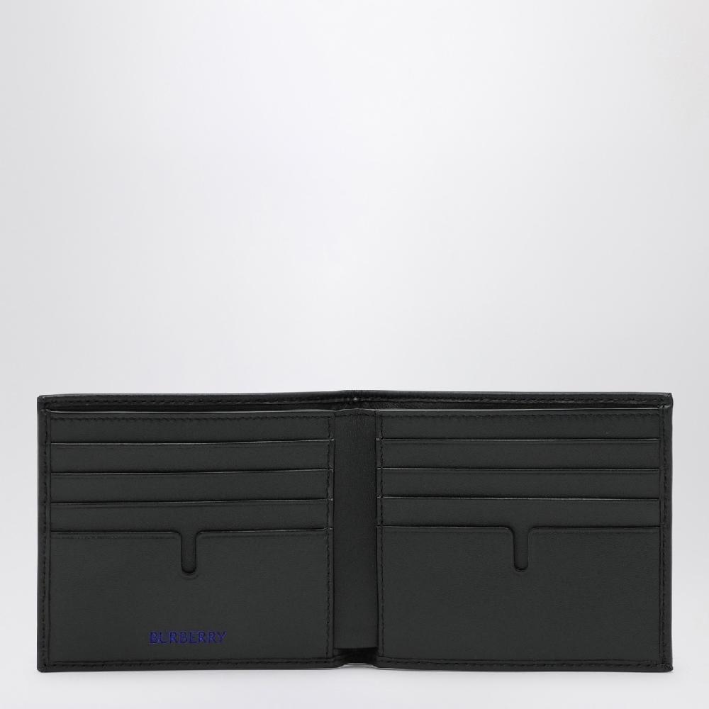Burberry Portafoglio bi-fold nero con motivo Check Presa