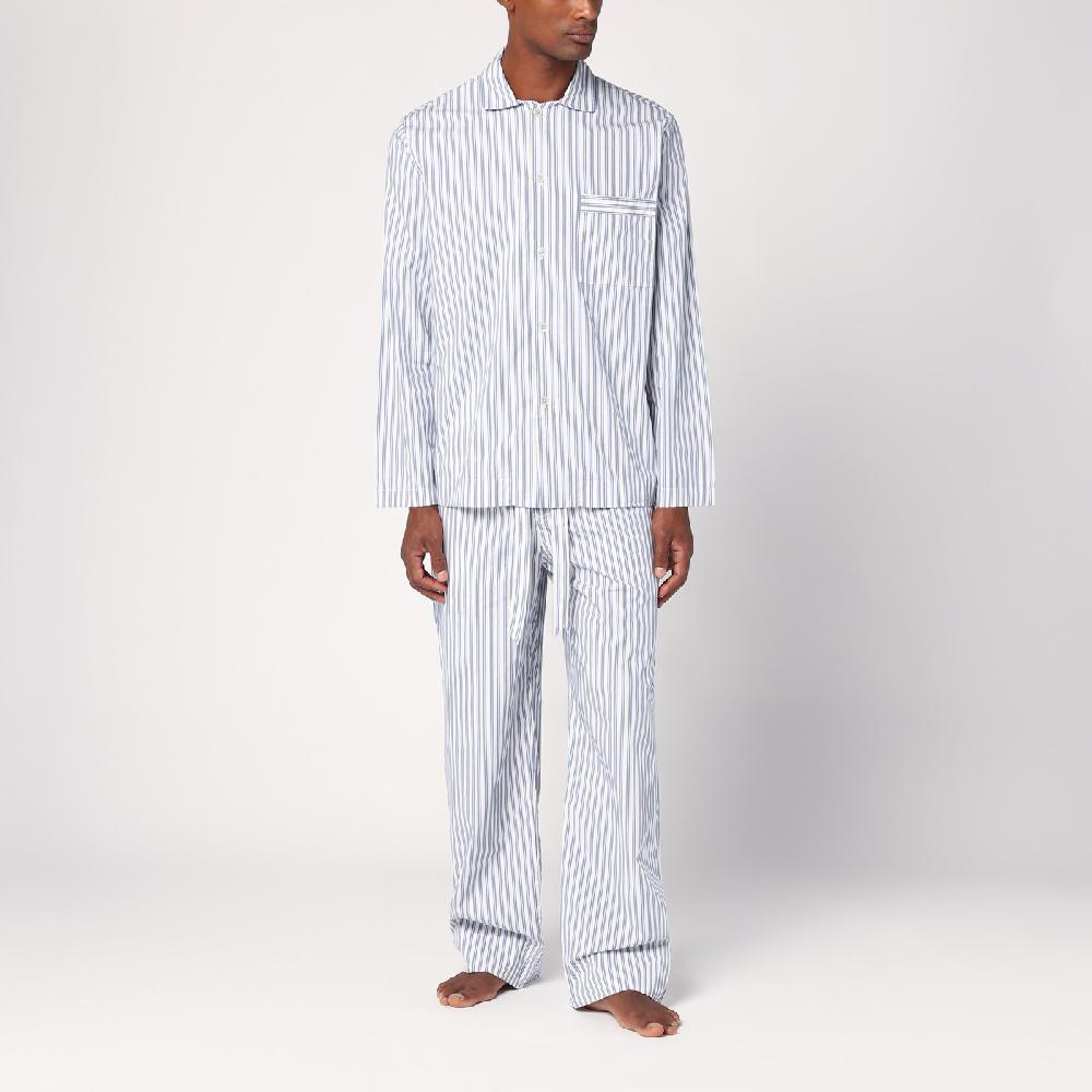 Tekla Pantalone pigiama bianco a righe Moda