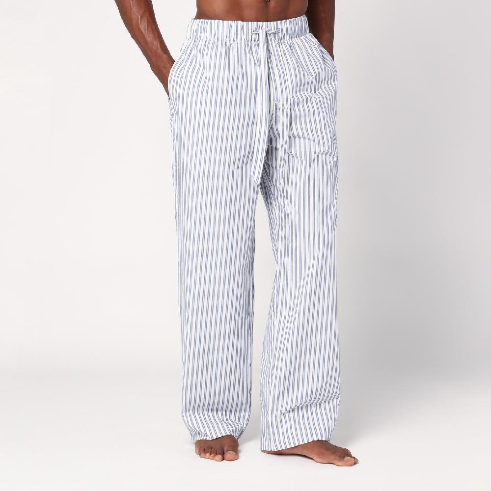 Tekla Pantalone pigiama bianco a righe Moda