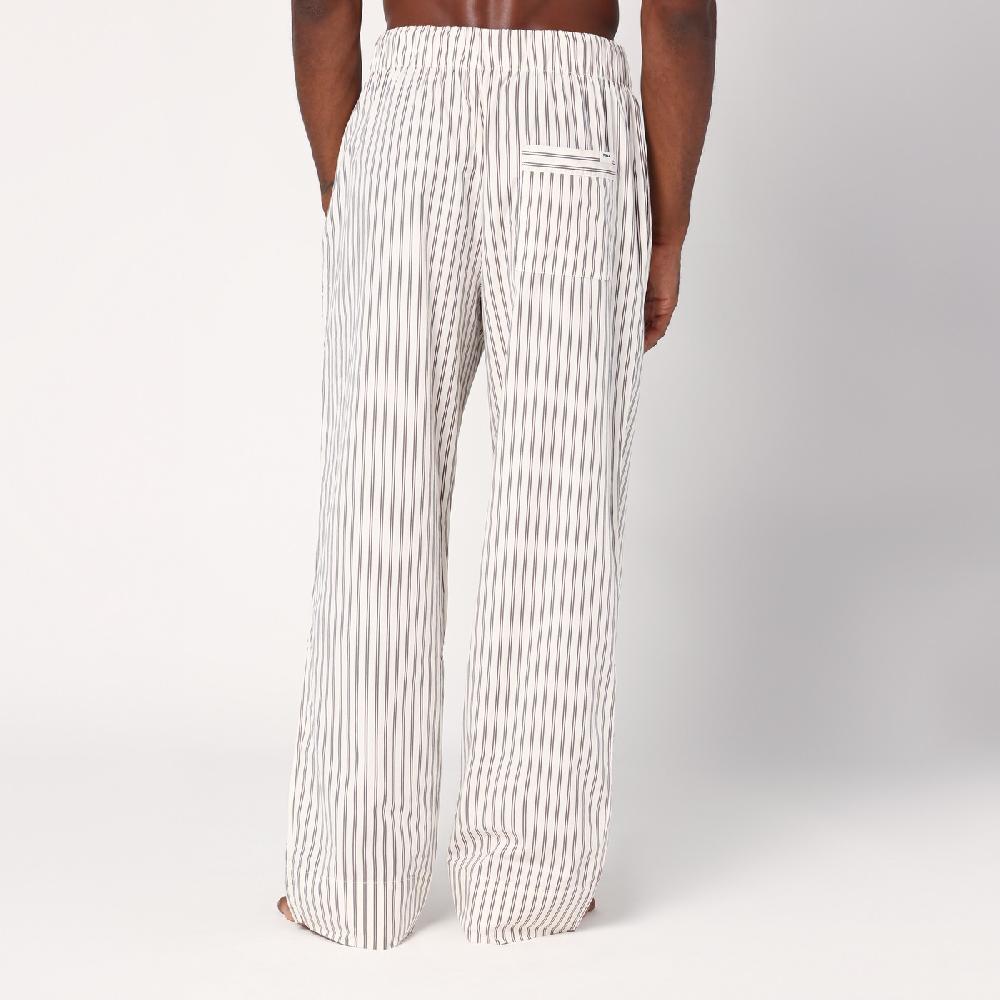 Tekla Pantalone pigiama beige a righe Italy
