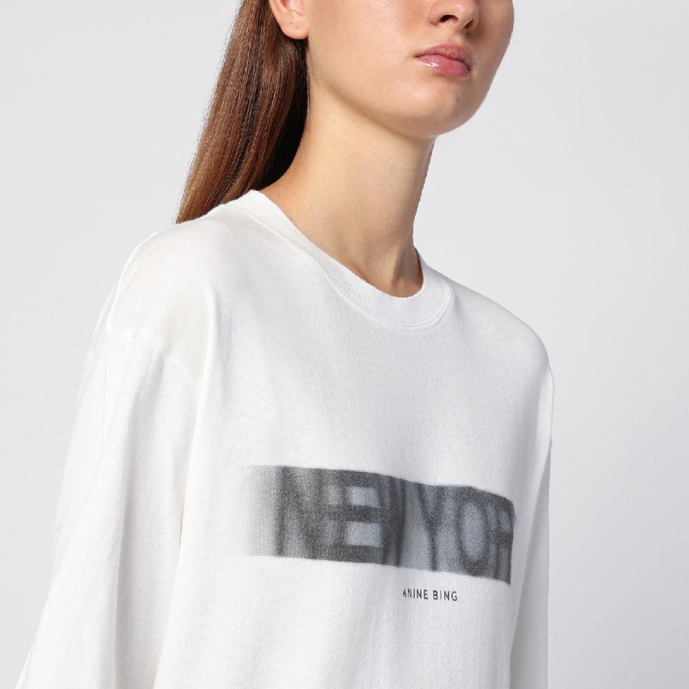 ANINE BING T-shirt over New York avorio I Più Venduti