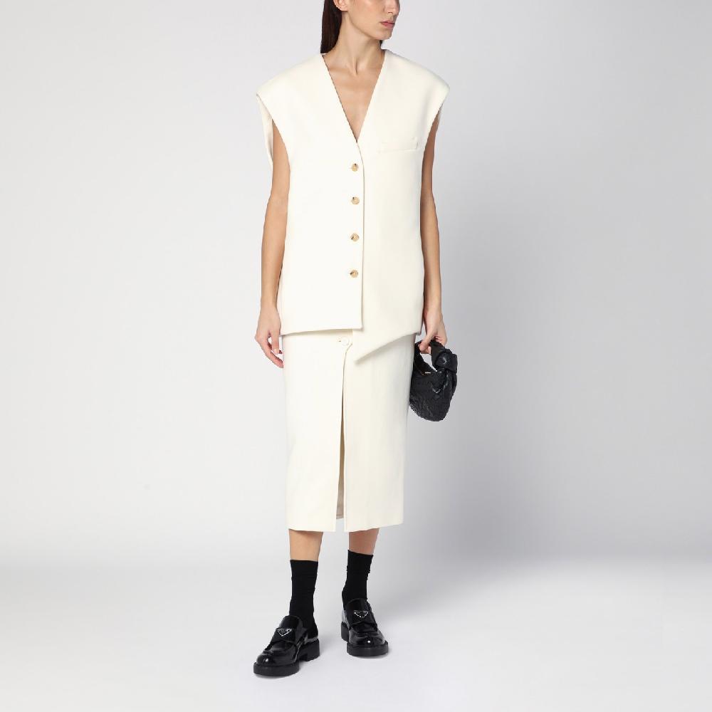 Margaux Lu00f6nnberg Gilet Wallis bianco in lana Negozio