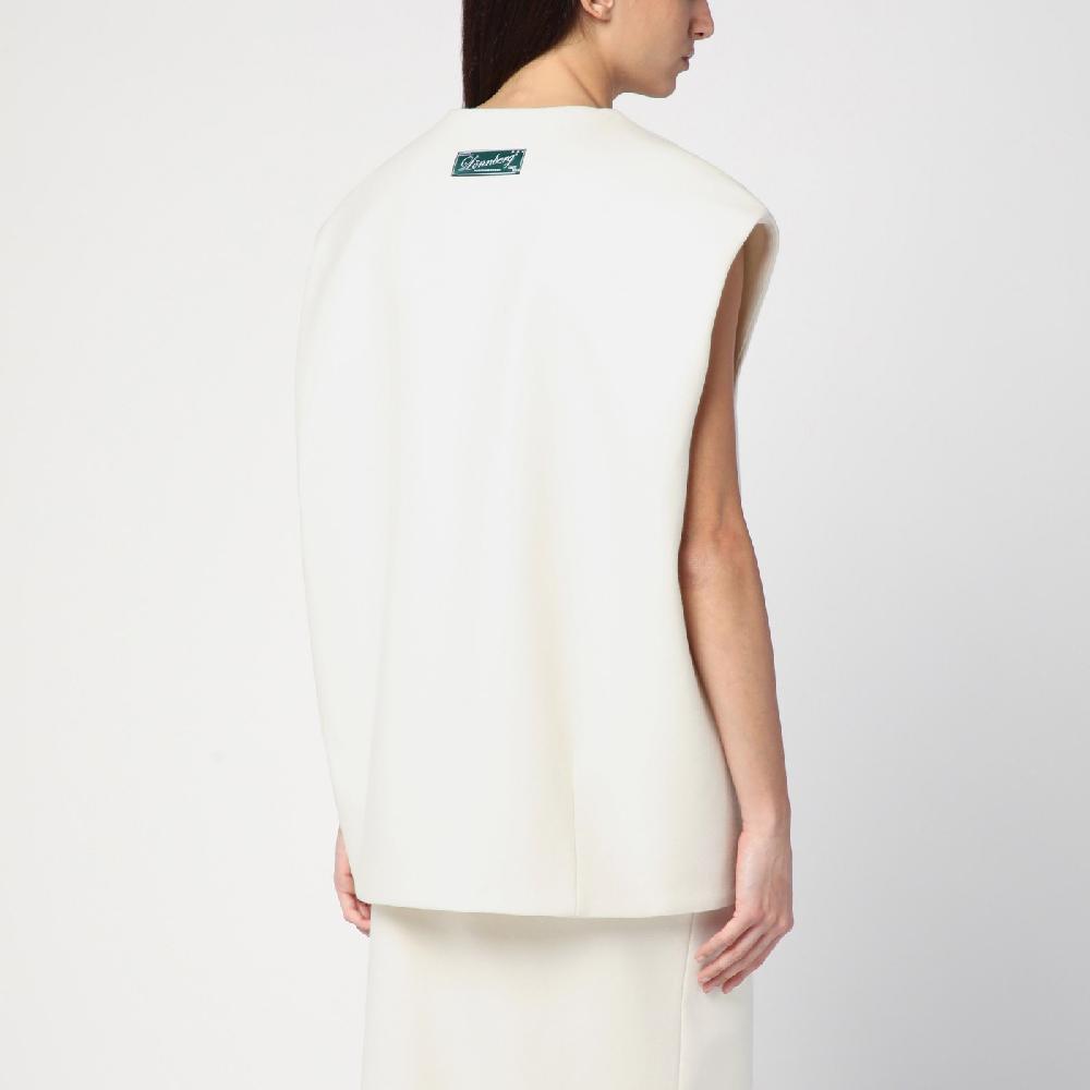 Margaux Lu00f6nnberg Gilet Wallis bianco in lana Negozio