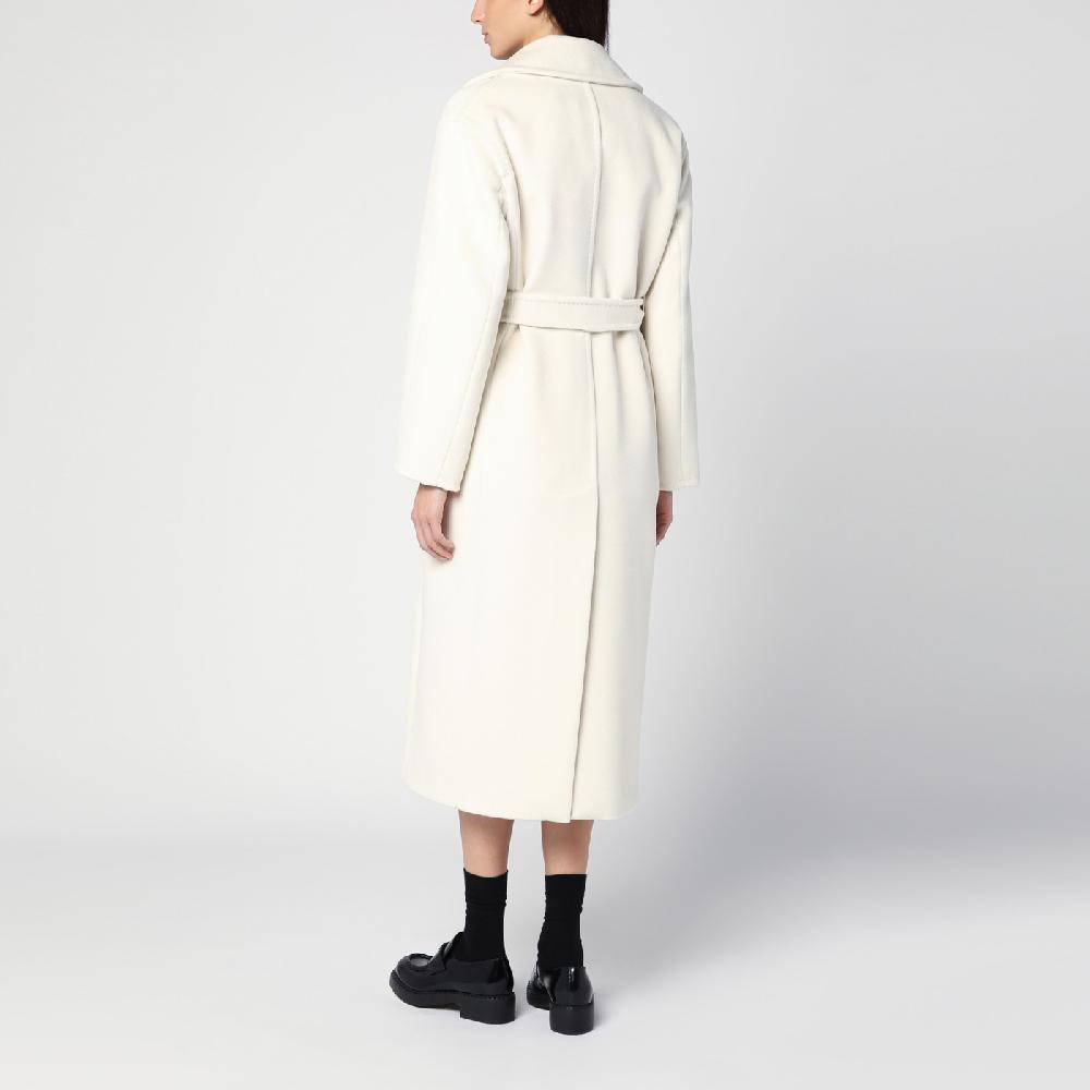 Max Mara Cappotto vestaglia bianco in misto cashmere Nuova