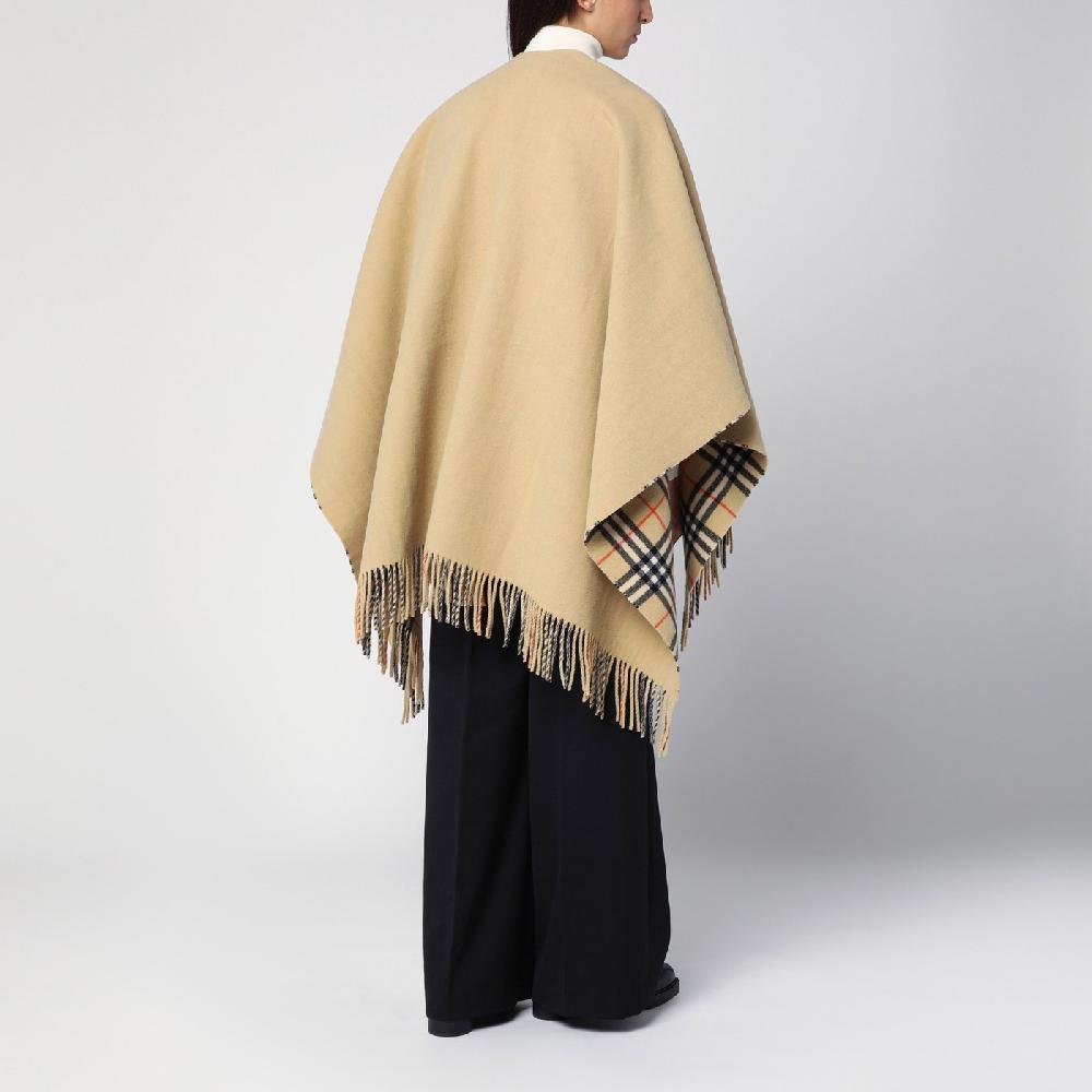 Burberry Mantella motivo Check in lana 2025
