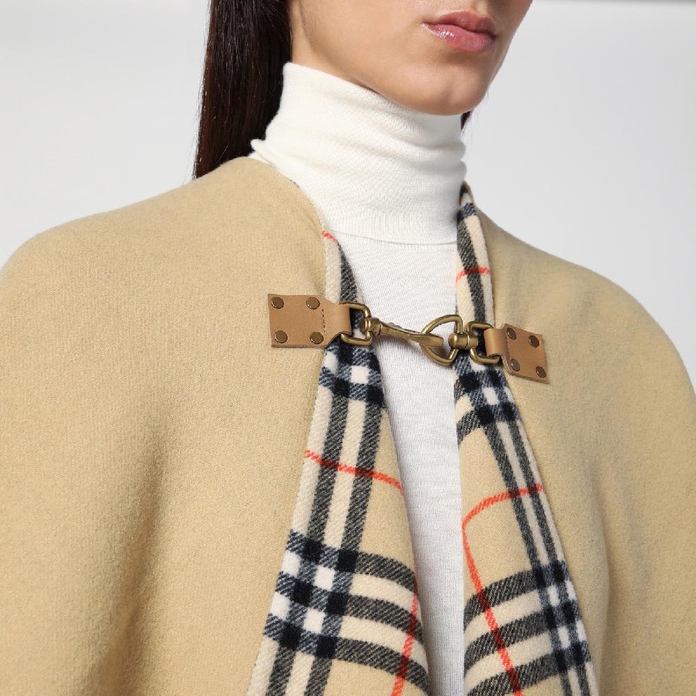 Burberry Mantella motivo Check in lana 2025