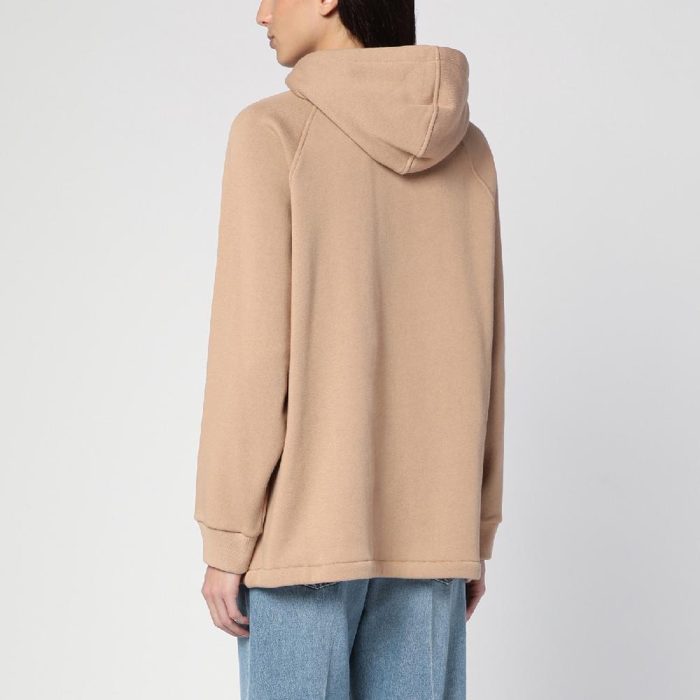 GUCCI Felpa beige con nastro Web Italy