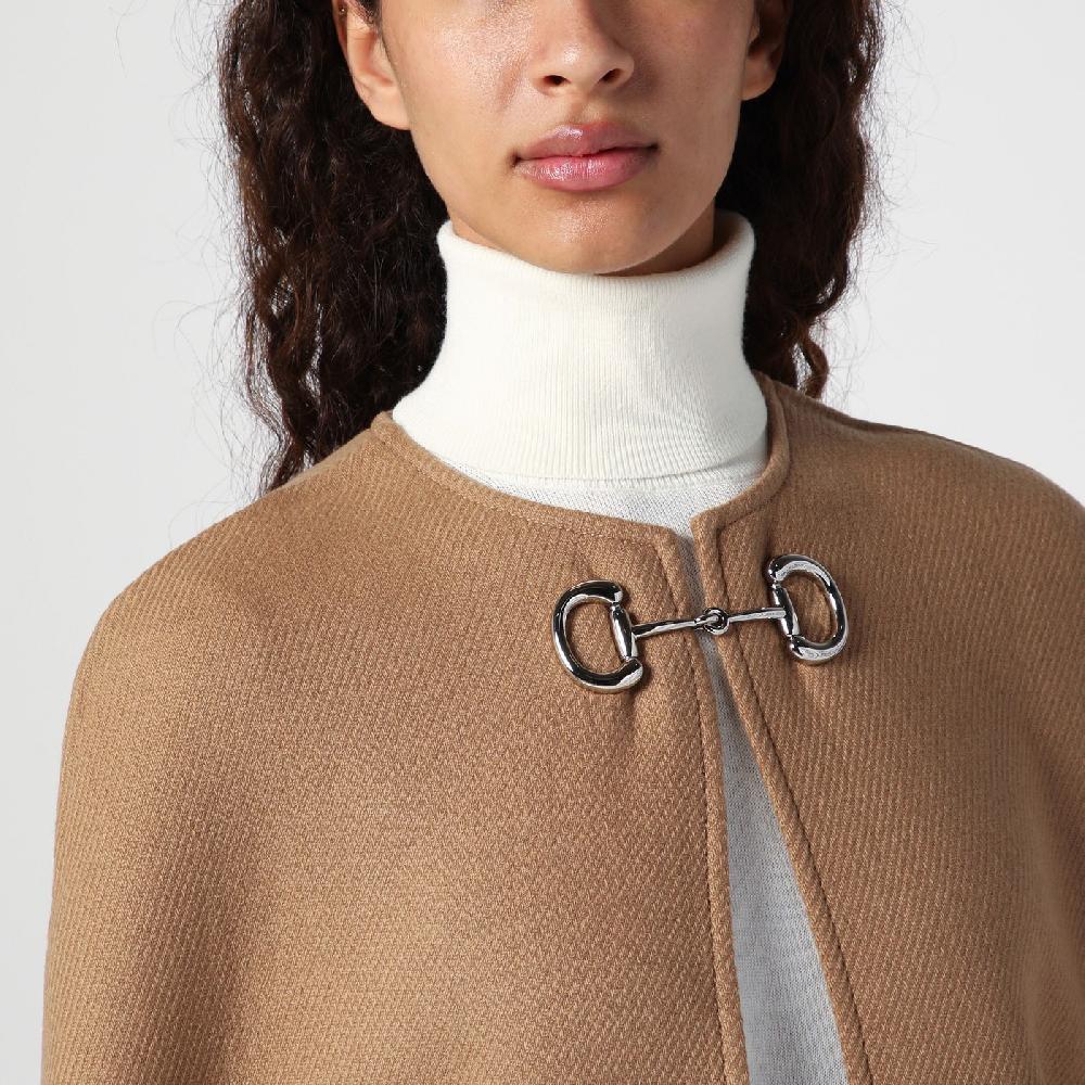 GUCCI Mantella beige in lana e cashmere 2025