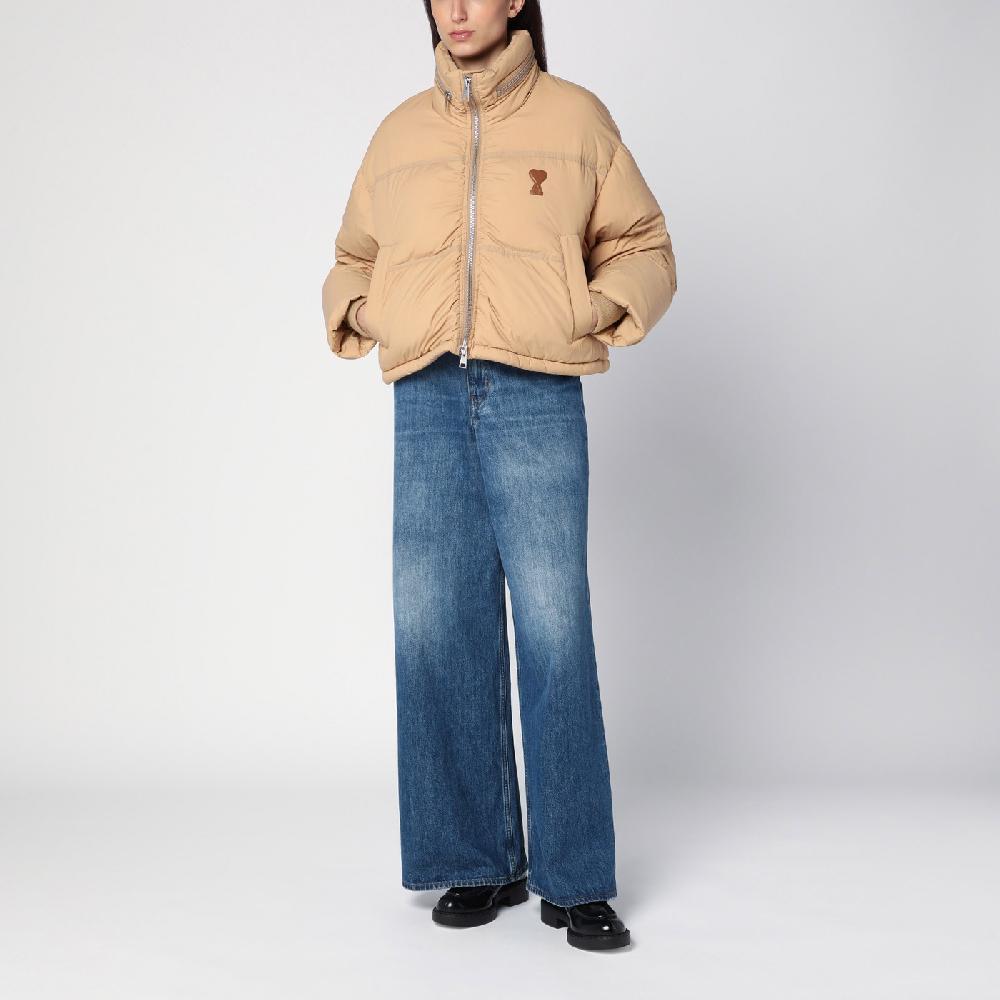 Ami Paris Piumino Ami de Coeur beige Soddisfazione Garantita