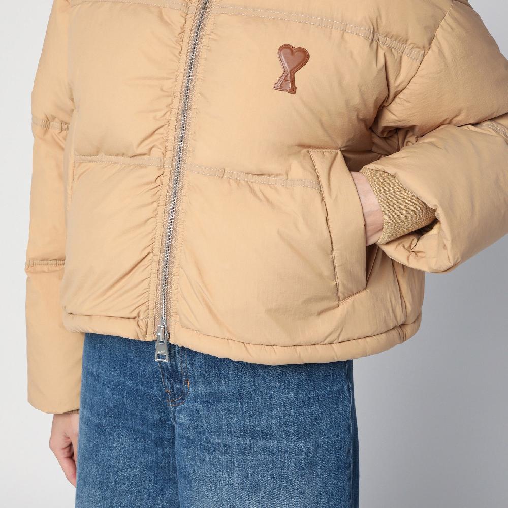 Ami Paris Piumino Ami de Coeur beige Soddisfazione Garantita
