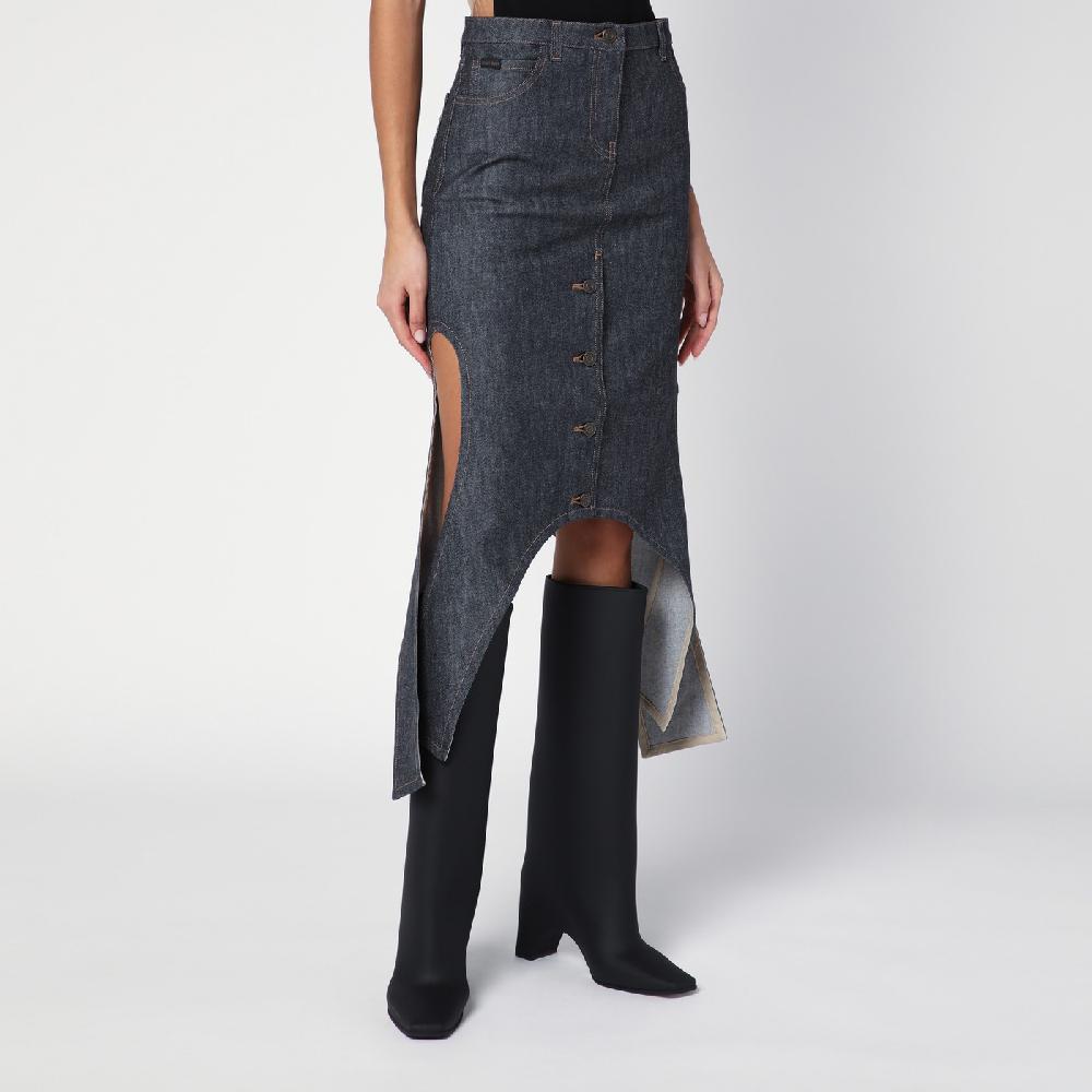 Courru00e8ges Gonna grigia scura in denim Qualità Garantita