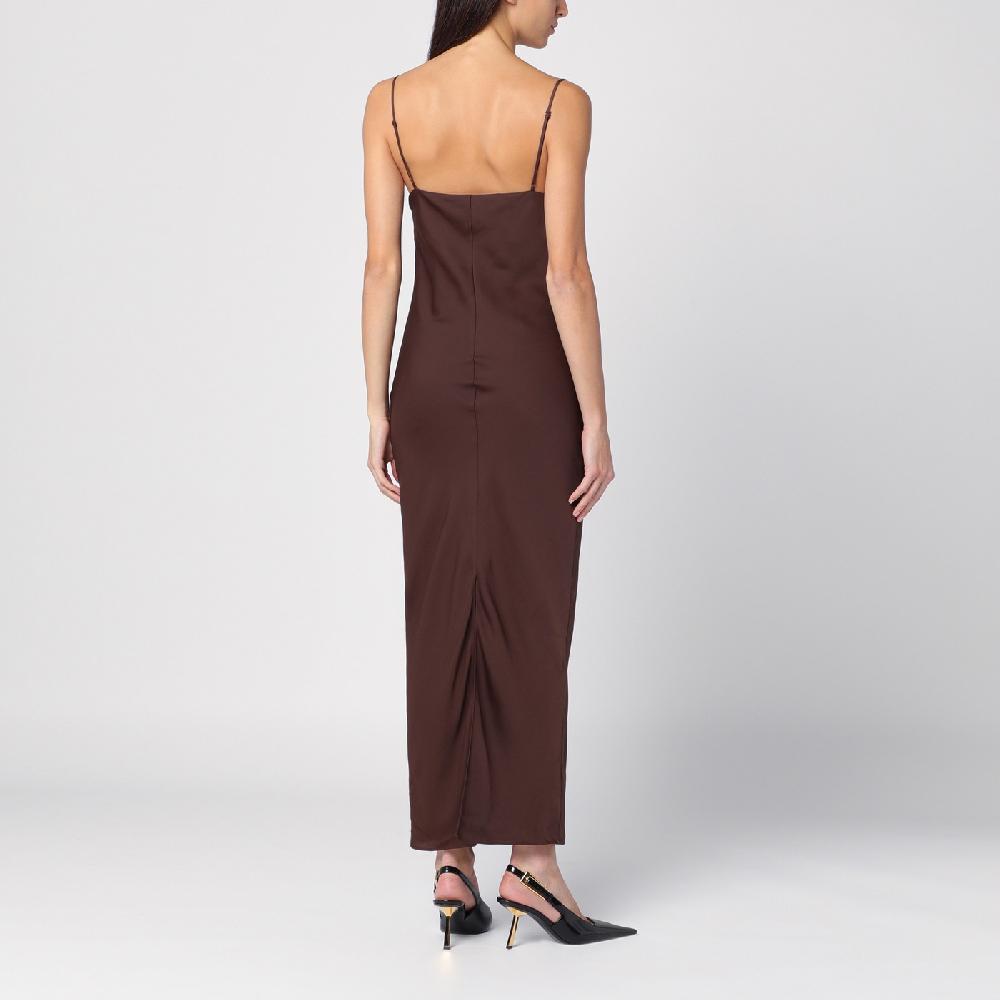 ROTATE Birger Christensen Abito con spalline marrone Sconto