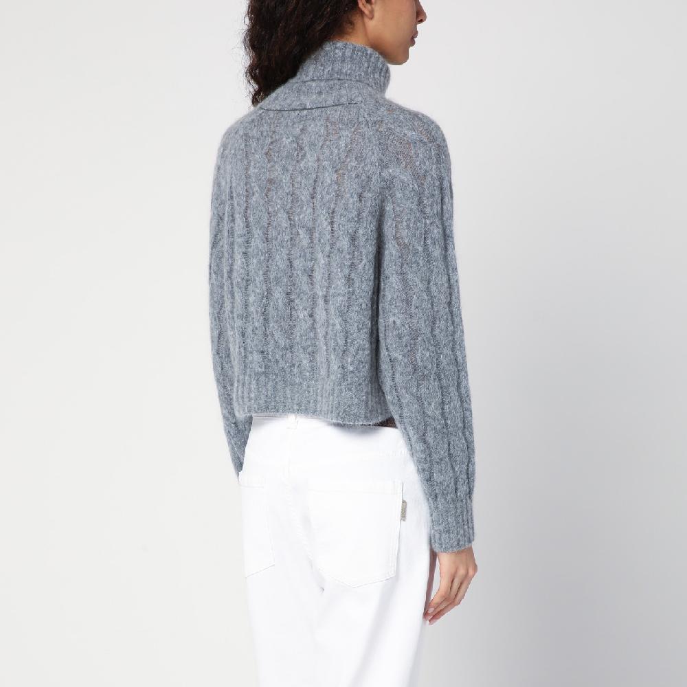 Brunello Cucinelli Maglione dolcevita a trecce Offerta