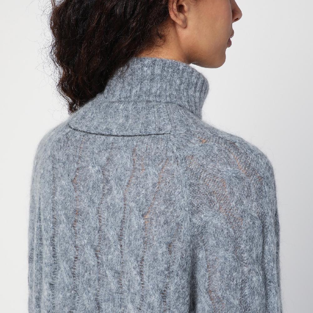 Brunello Cucinelli Maglione dolcevita a trecce Offerta