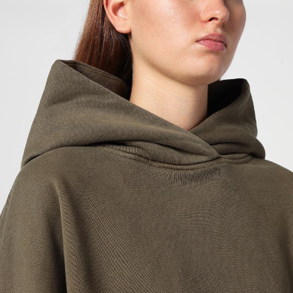 Entire Studios Felpa cropped verde militare in cotone organico 2025