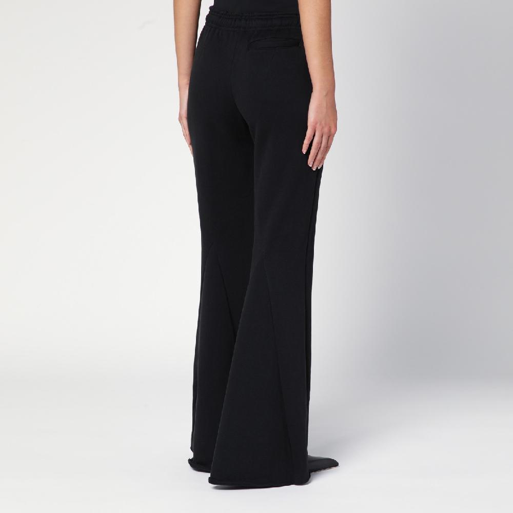 Entire Studios Pantalone a zampa nero in cotone organico In Linea