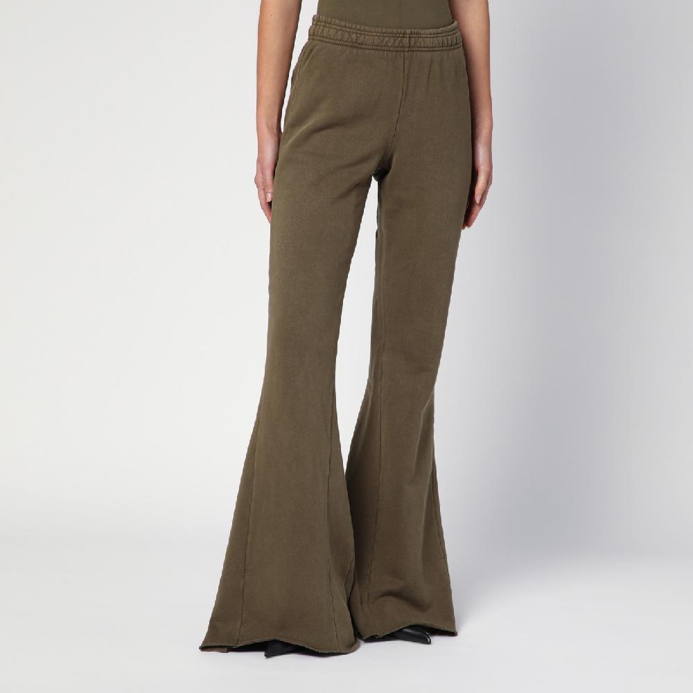 Entire Studios Pantalone a zampa verde militare in cotone organico Nuovo
