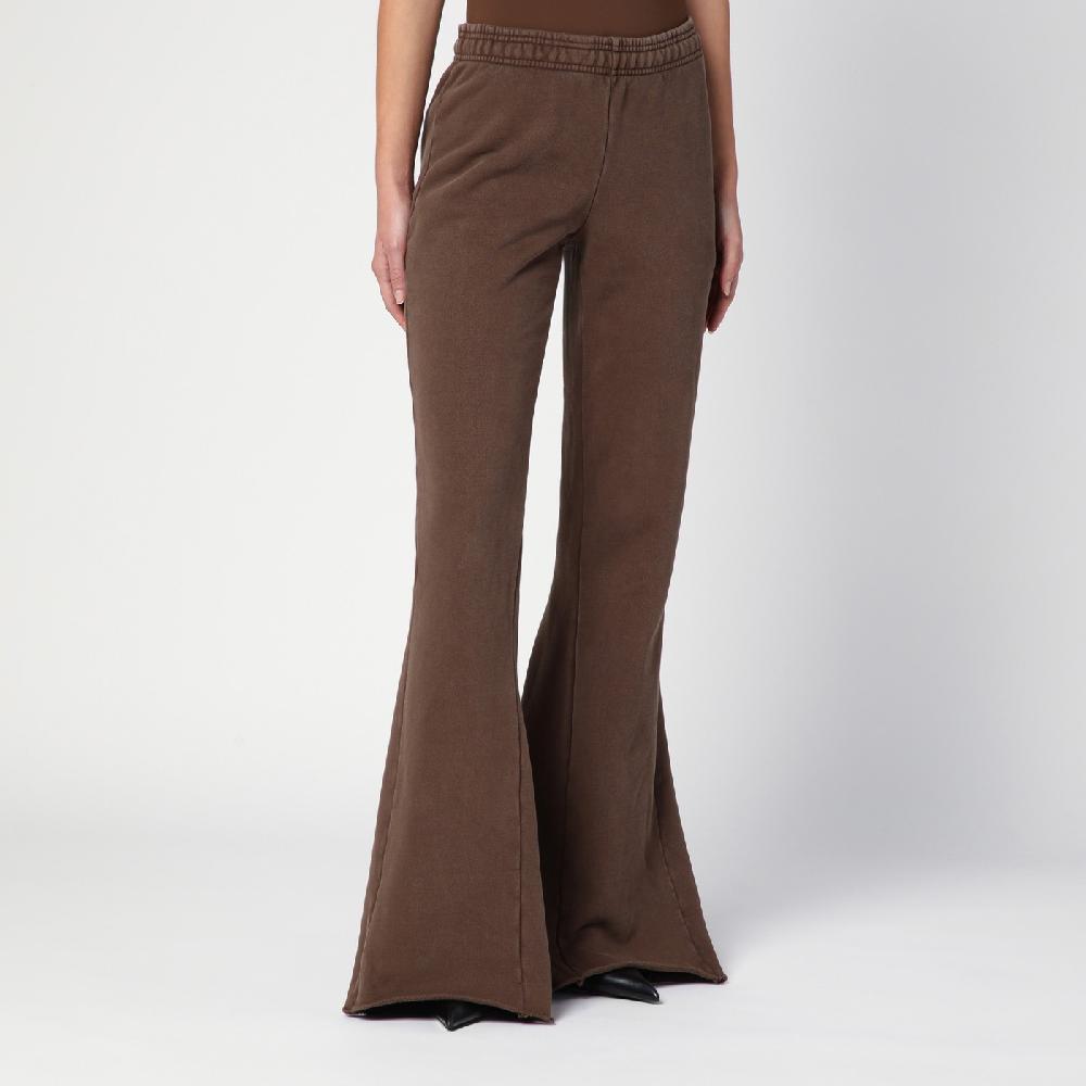 Entire Studios Pantalone a zampa marrone in cotone organico Qualità