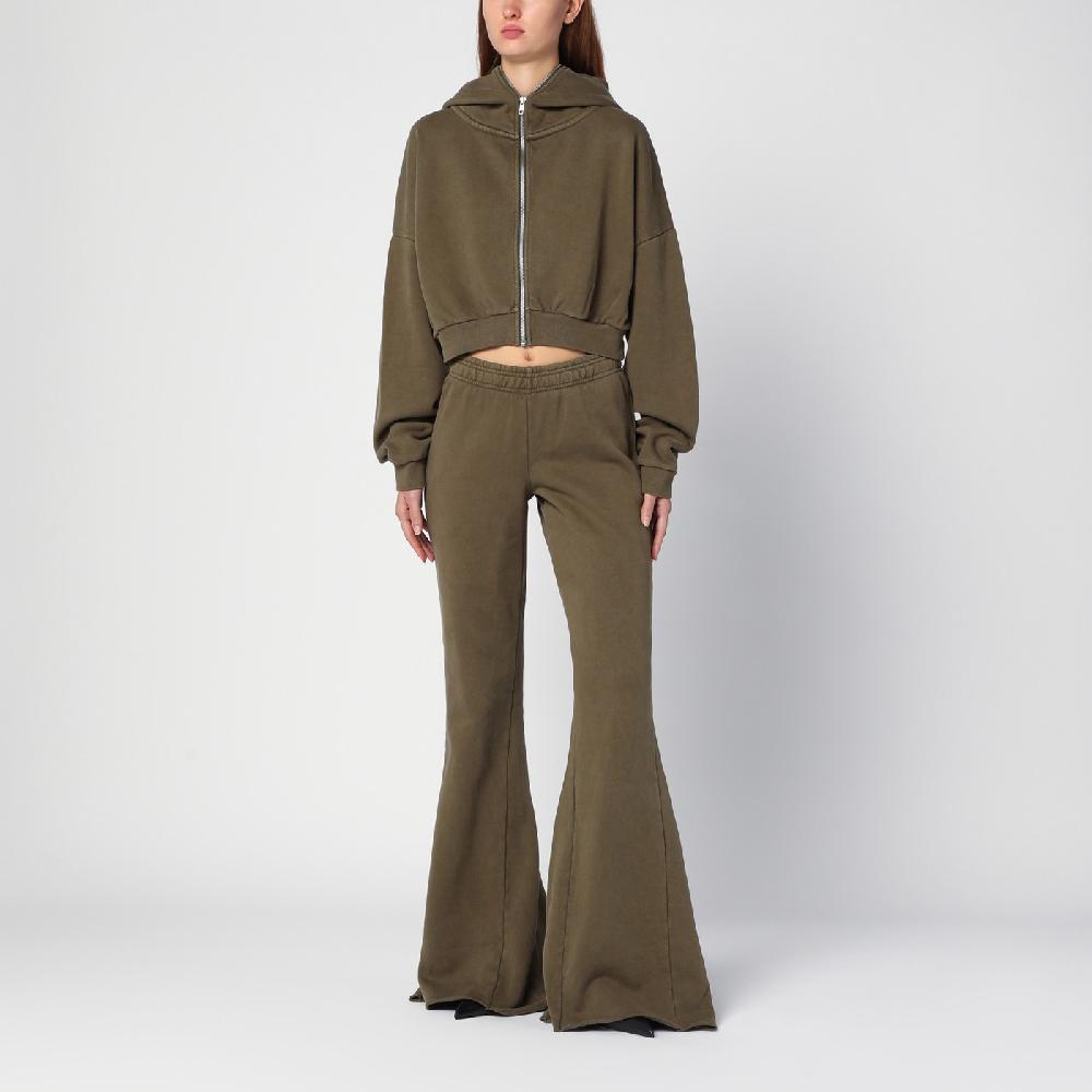 Entire Studios Felpa cropped verde militare in cotone organico Promozione