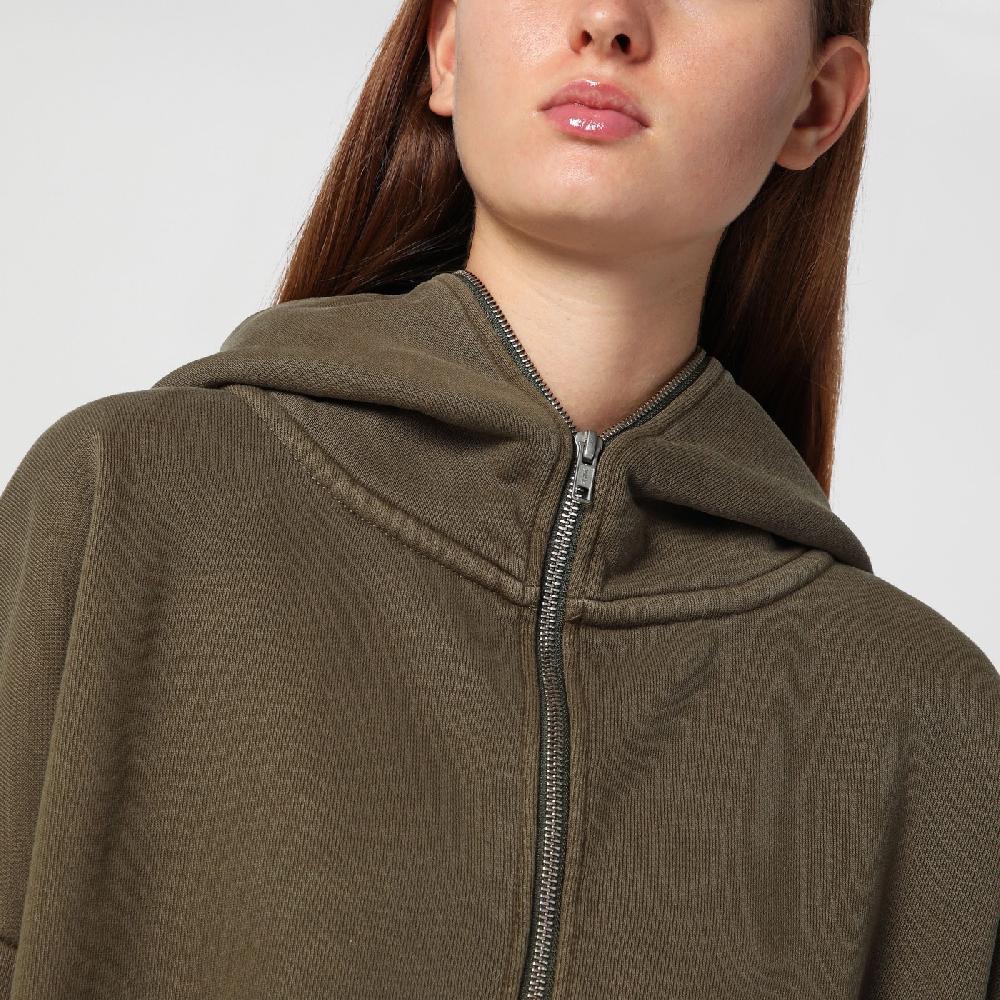 Entire Studios Felpa cropped verde militare in cotone organico Promozione