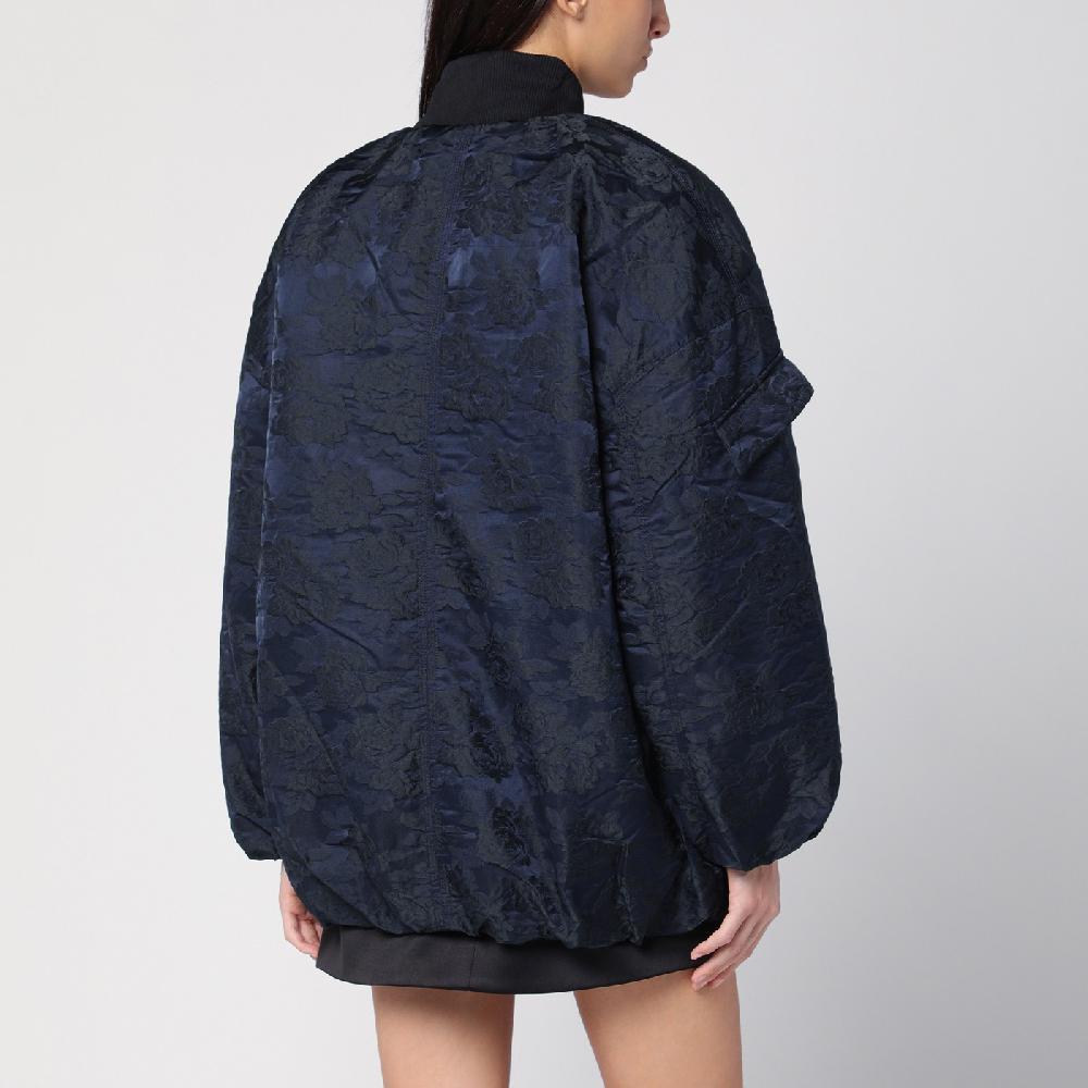 Ganni Bomber blu navy con zip Acquista Ora