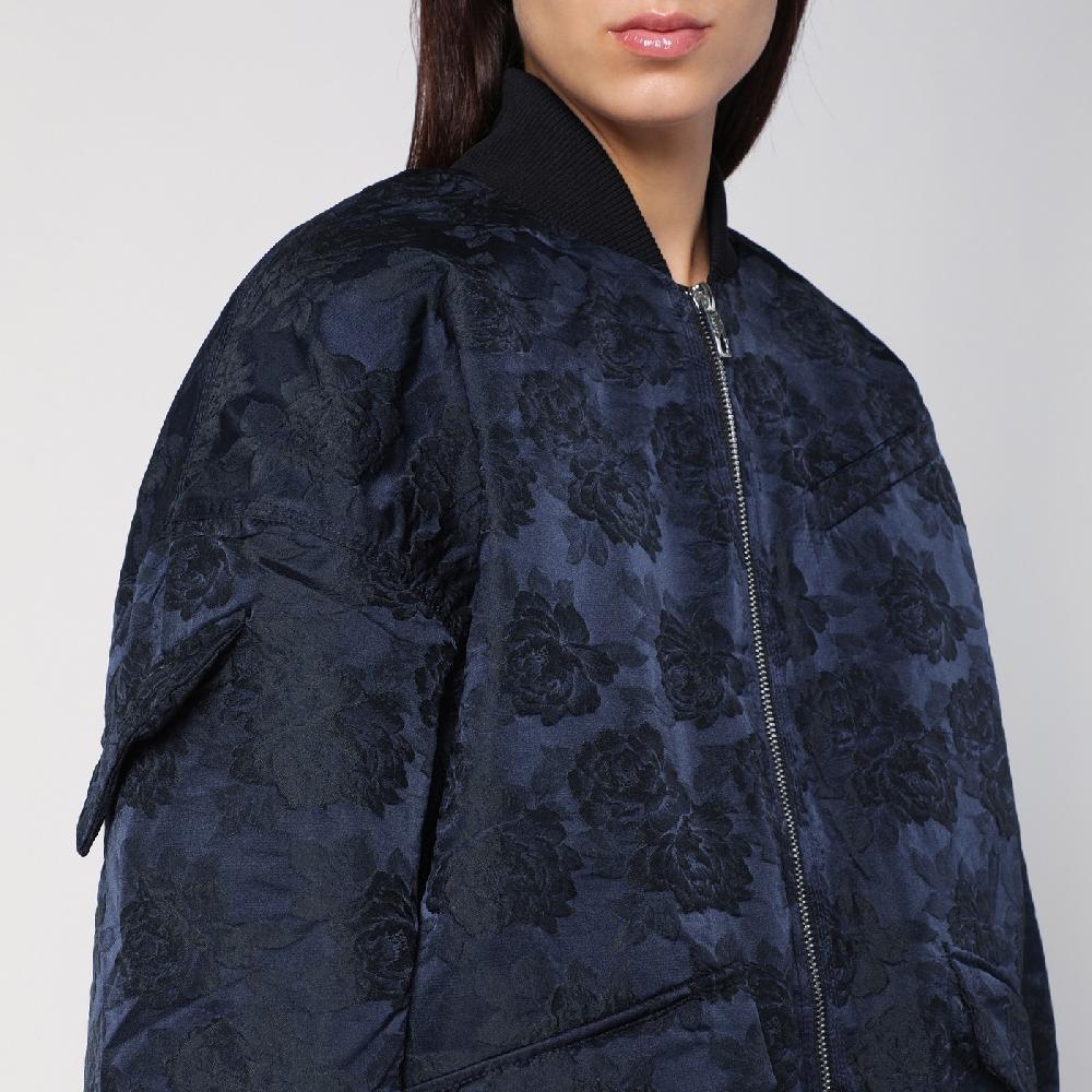Ganni Bomber blu navy con zip Acquista Ora