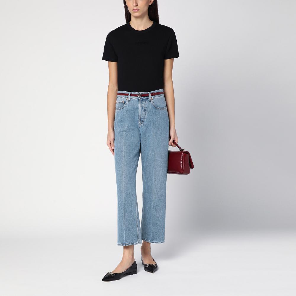GUCCI T-shirt nera in cotone Saldi