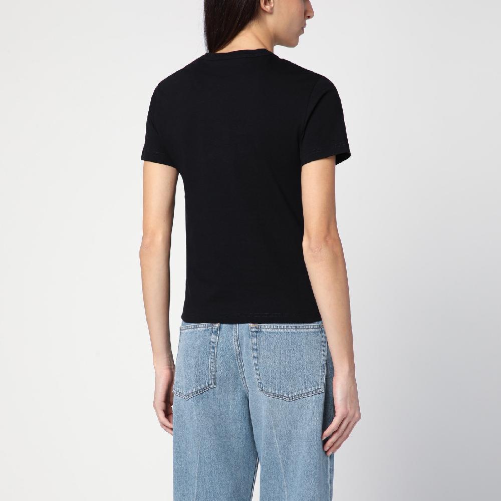 GUCCI T-shirt nera in cotone Saldi