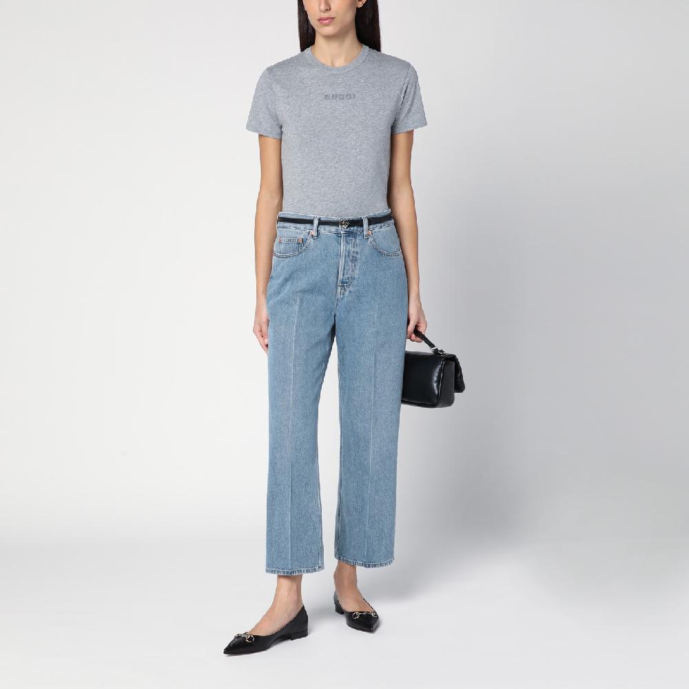 GUCCI T-shirt grigia mélange in cotone Hotsell