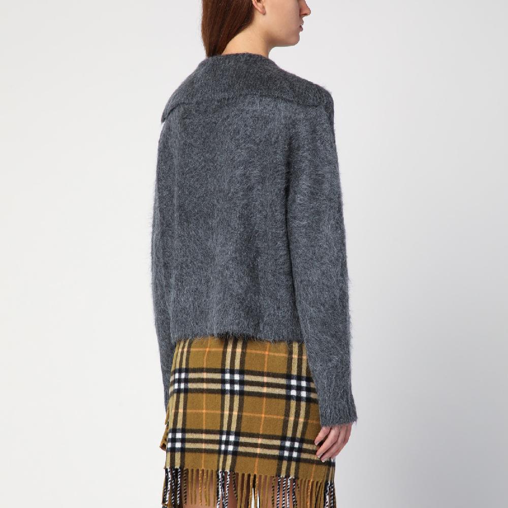 Loulou Studio Maglione grigio in misto alpaca In Saldo