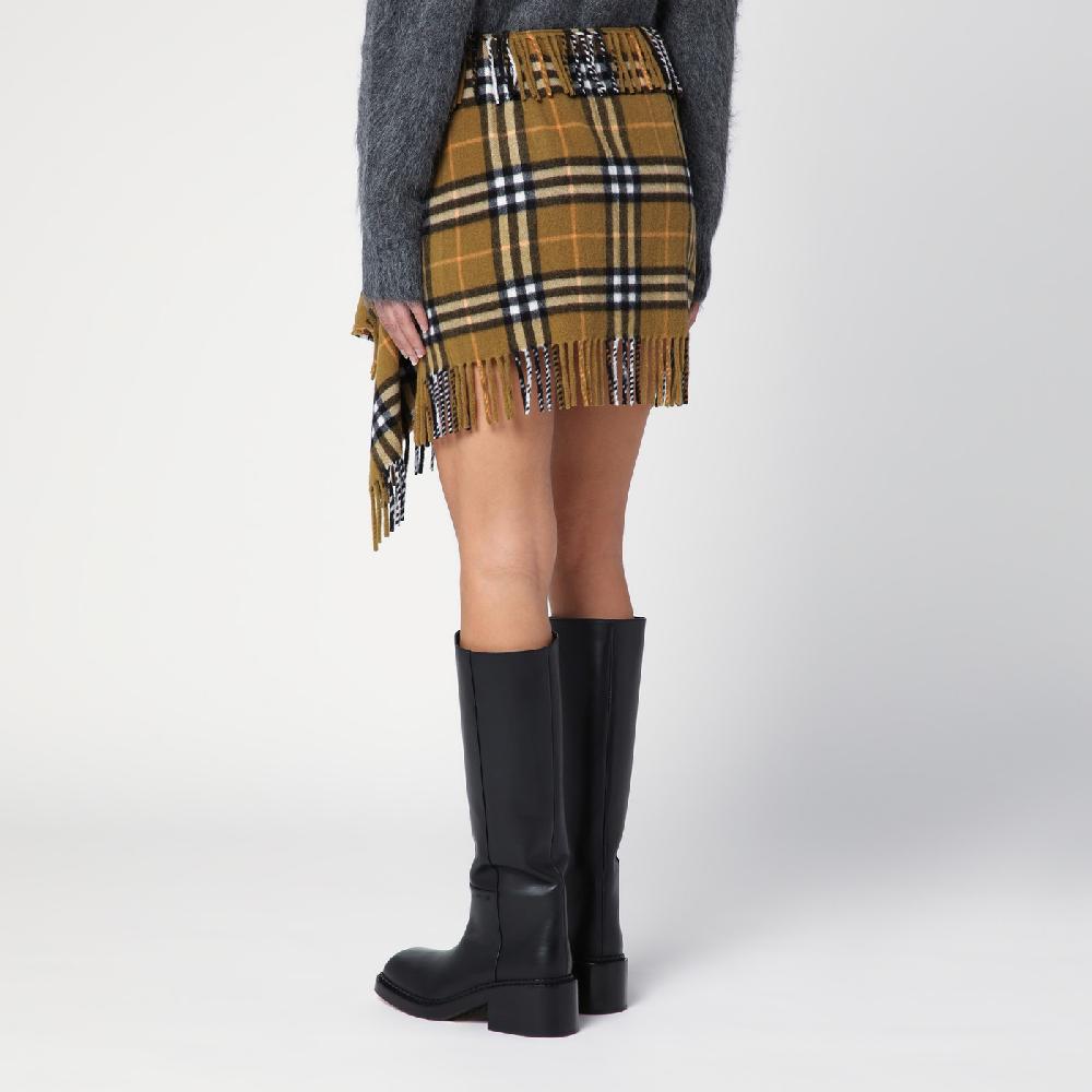 Burberry Gonna stile sciarpa in lana e cashmere motivo Check Nuova