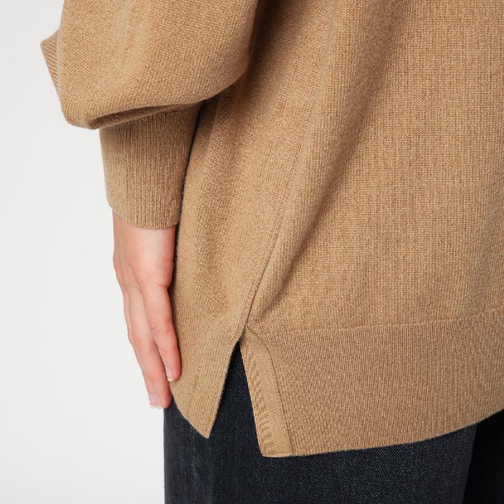 Dries Van Noten Maglione dolcevita beige in cashmere Moda