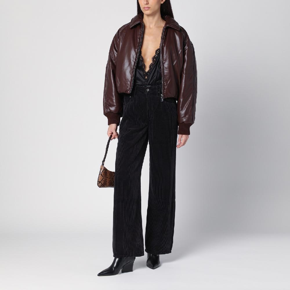 AGOLDE Bomber marrone in eco pelle 2025