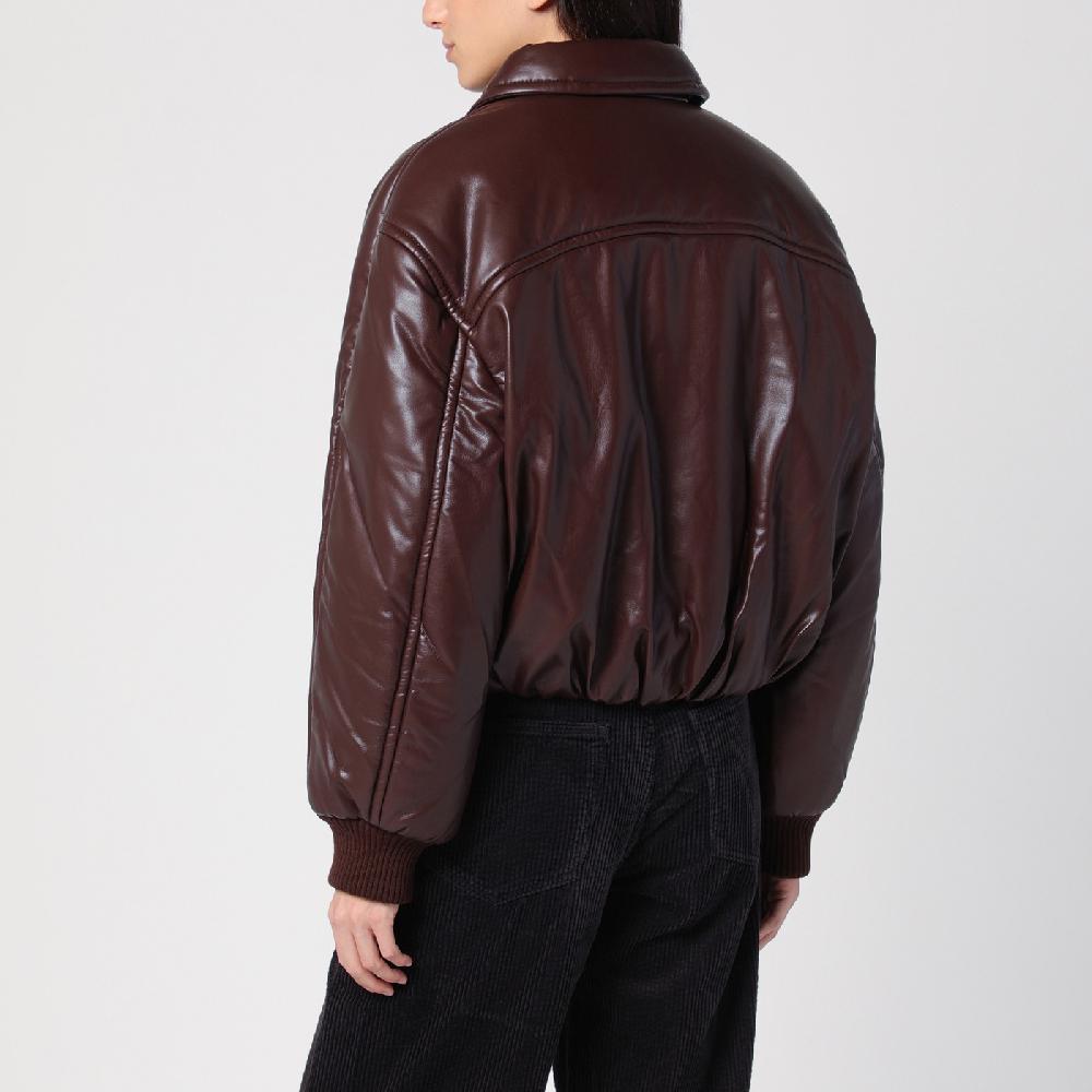 AGOLDE Bomber marrone in eco pelle 2025