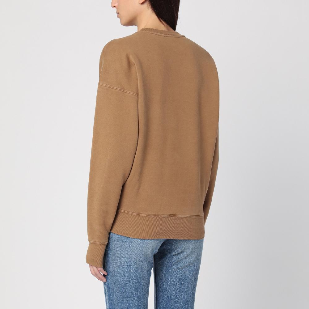 Saint Laurent Felpa color caramello in cotone felpato Qualità