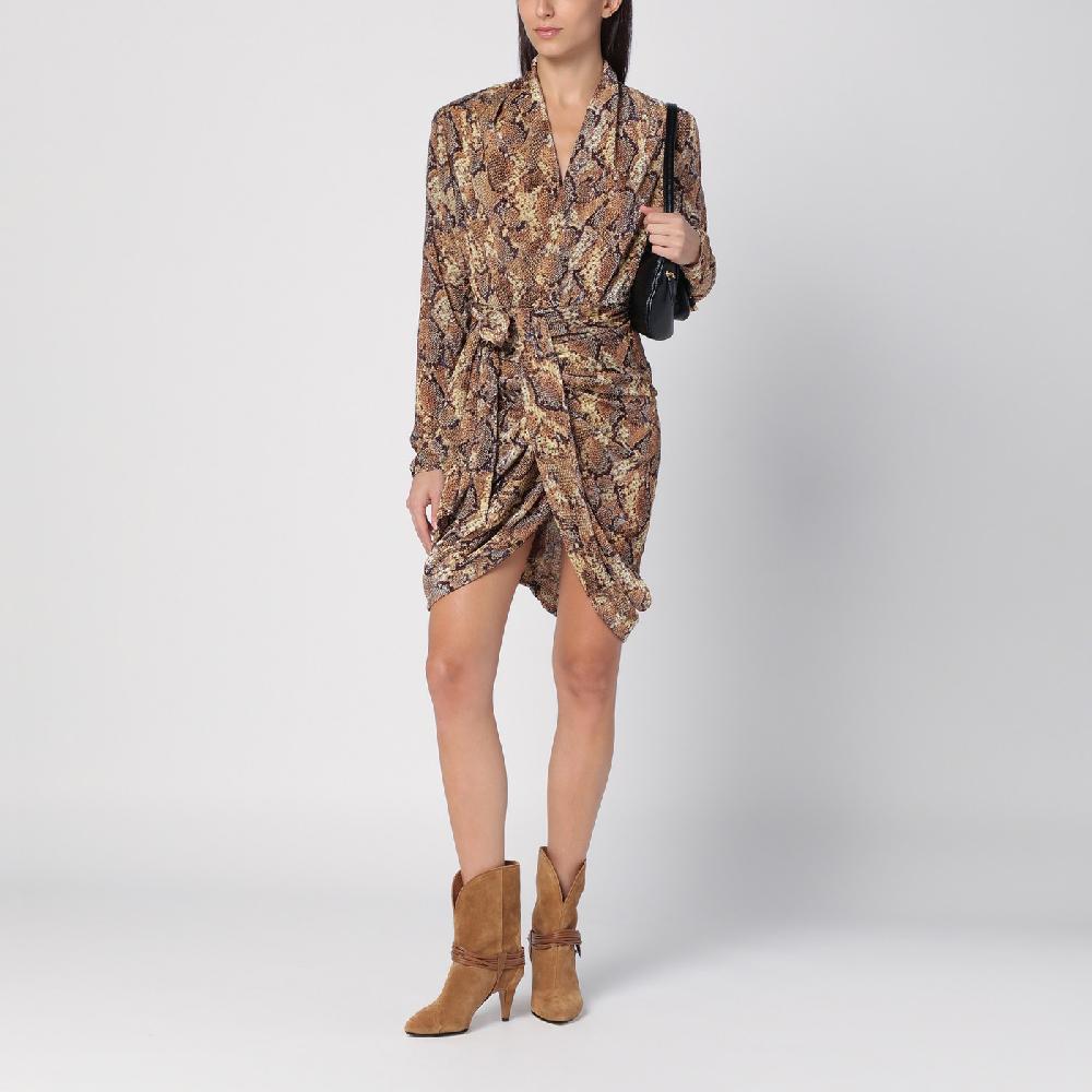 ISABEL MARANT Abito Cleora con stampa serpente Vendita