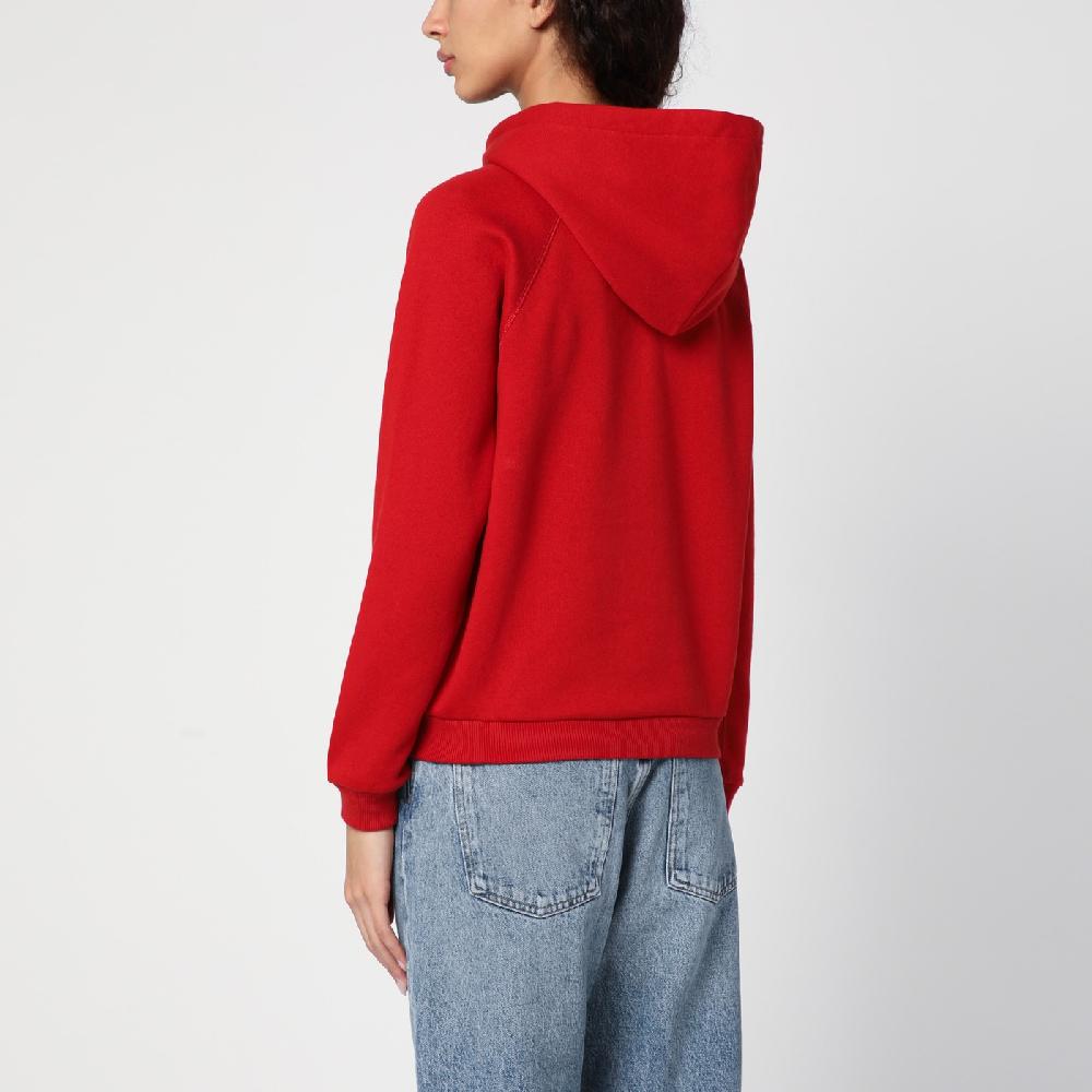 Polo Ralph Lauren Felpa rossa in cotone felpato Pezzi Unici