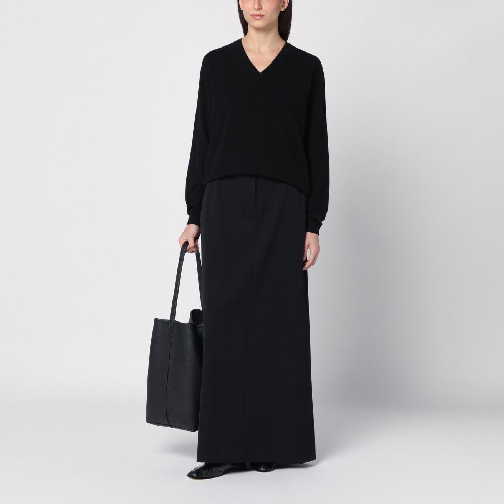 The Row Maglione Isaora nero in cashmere Esporta salva