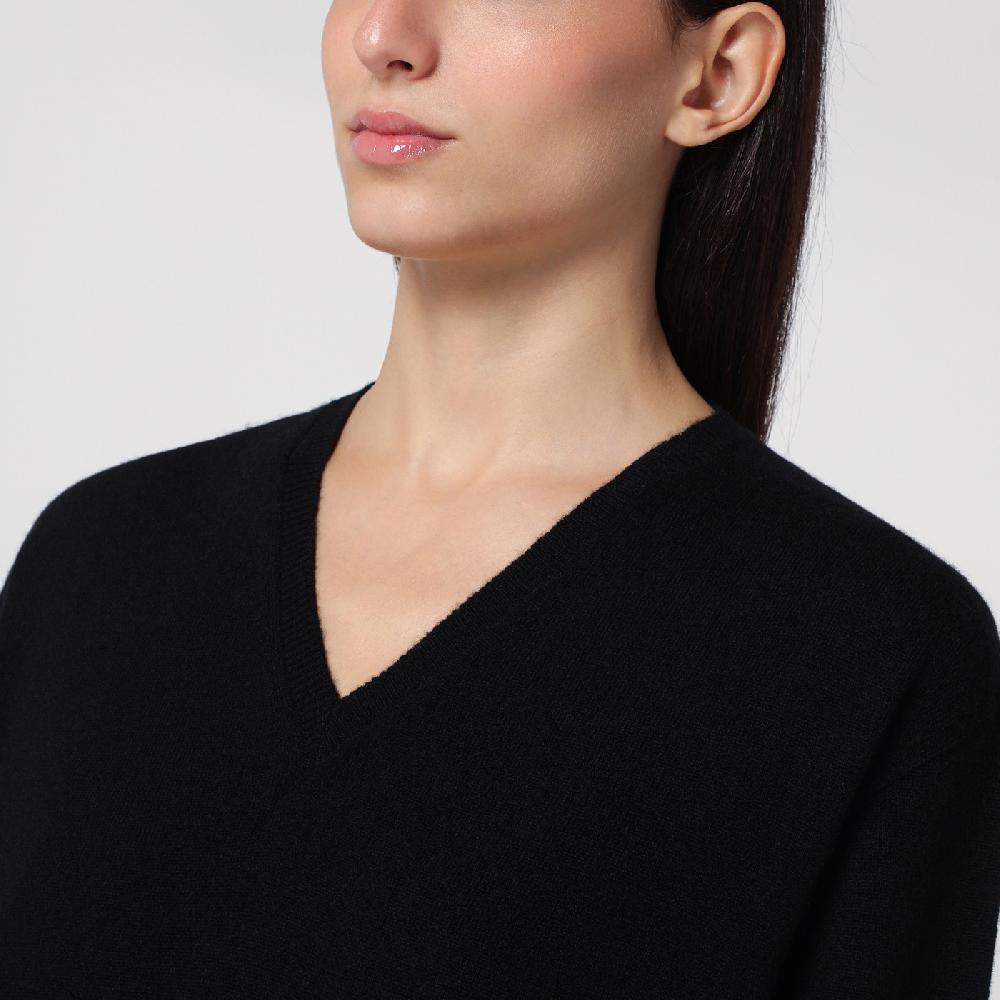 The Row Maglione Isaora nero in cashmere Esporta salva
