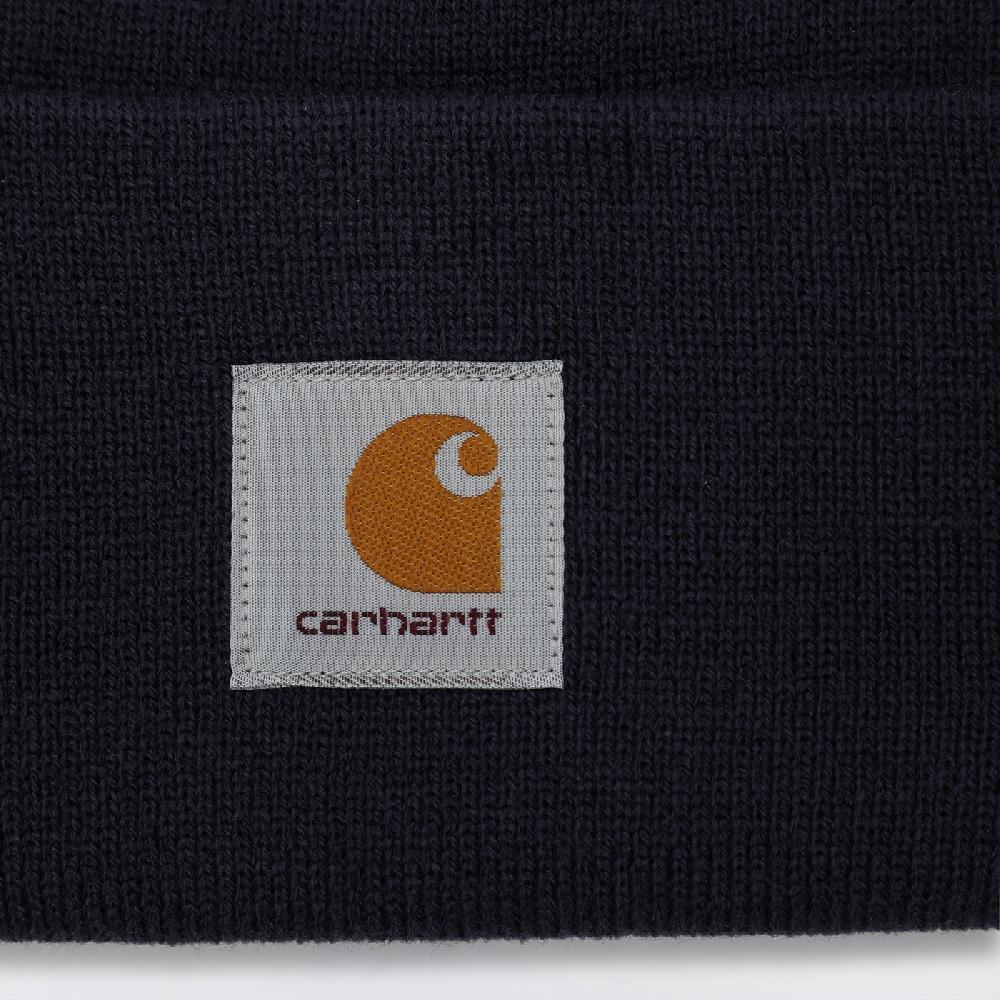 Carhartt WIP Cuffia blu con patch logo Vendita Economica