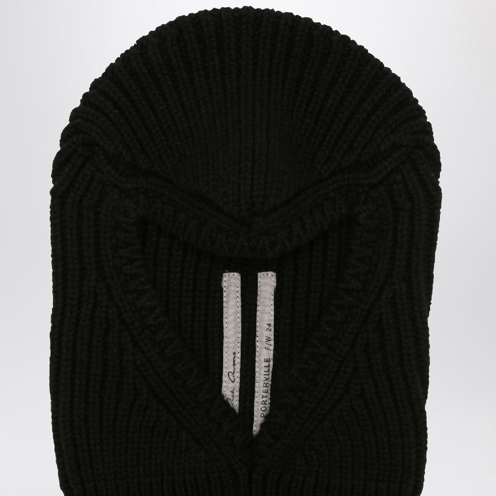 Rick Owens Balaclava Porterville Skull nero in cashmere Italia