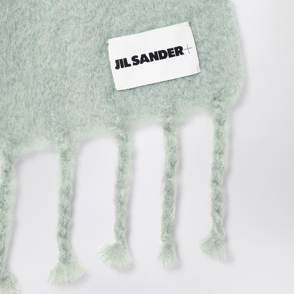 Jil Sander Sciarpa verde chiara in misto mohair Qualità