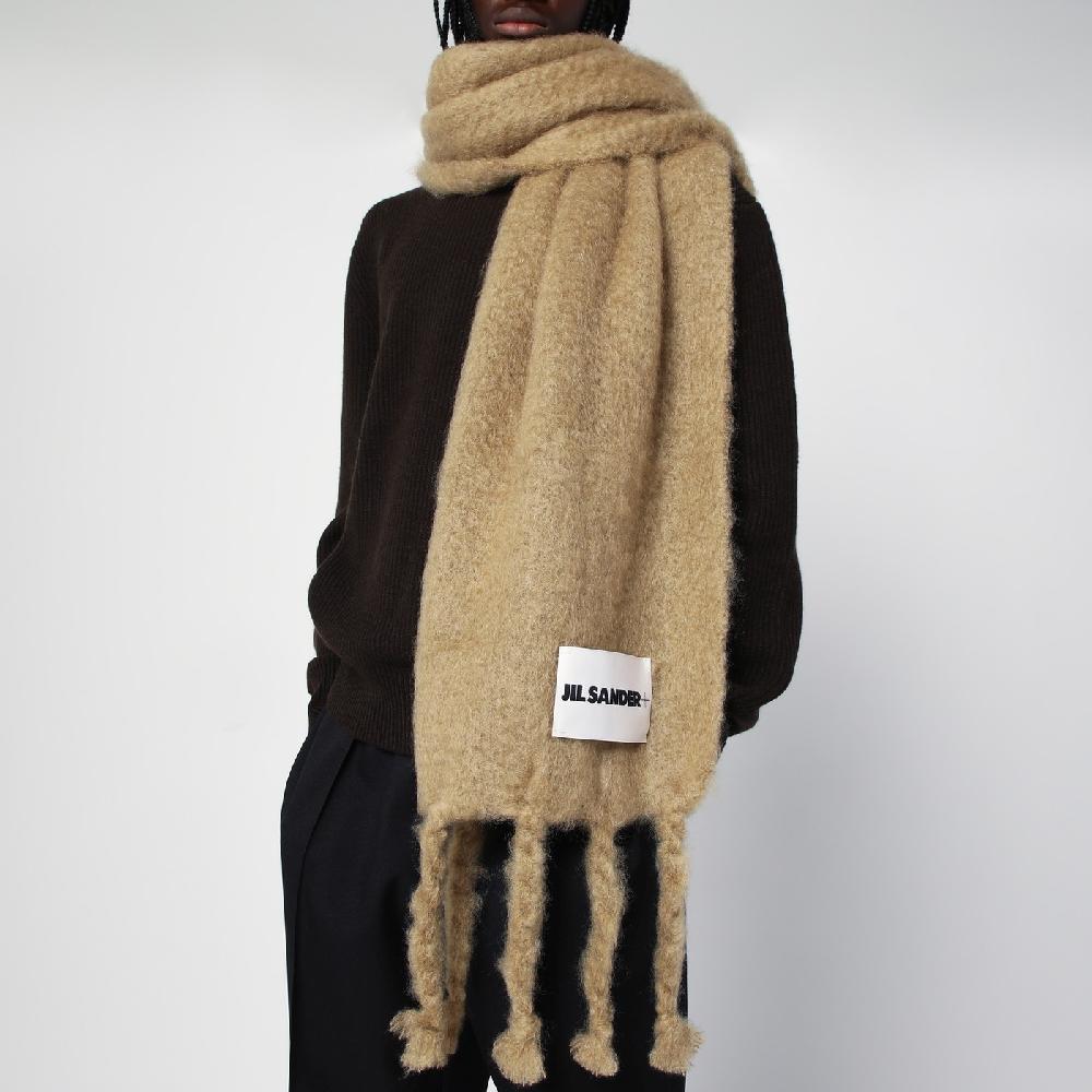 Jil Sander Sciarpa beige in misto mohair Vendita