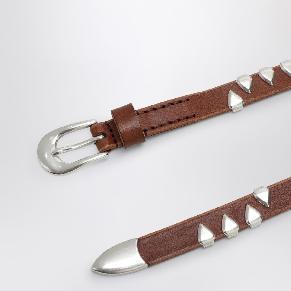 Cintura color nocciola in pelle con artigli Pezzi Unici