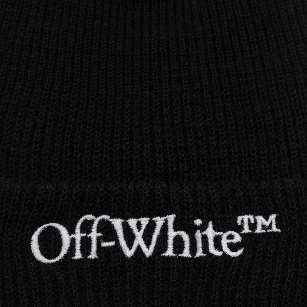 Off-Whiteu2122 Cuffia nera in lana con logo Consegna Veloce