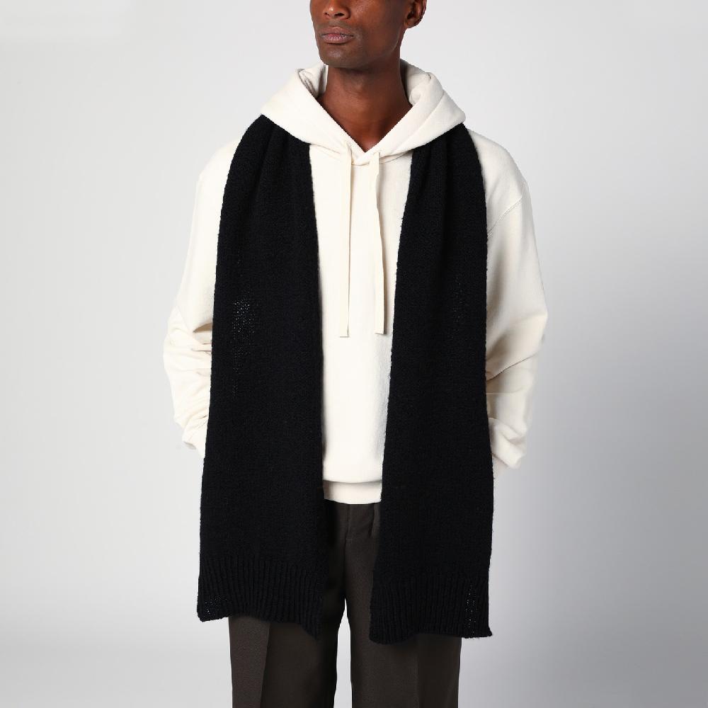 Jil Sander Sciarpa nera in lana Promozione Limitata